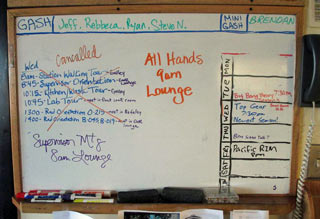 the Palmer whiteboard on 9 October