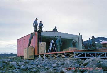 erecting the first section